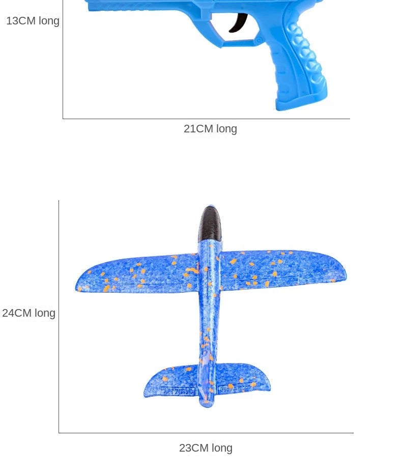 Brinquedos de Avião de Ejeção Infantil - Avião de Espuma Planador para Jogos ao Ar Livre, Brinquedo para Pais e Filhos, Brinquedo de Tiro e Voo de Espuma.